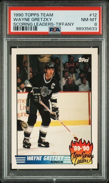 1990 Topps SCORING LEADERS-TIFFANY #12 Wayne Gretzky front