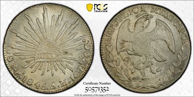 1845-Pi AM 8 R Pi22 MS63