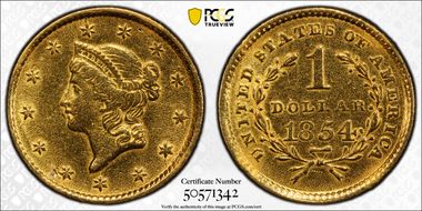 1854 G$1 Type 1 N1
