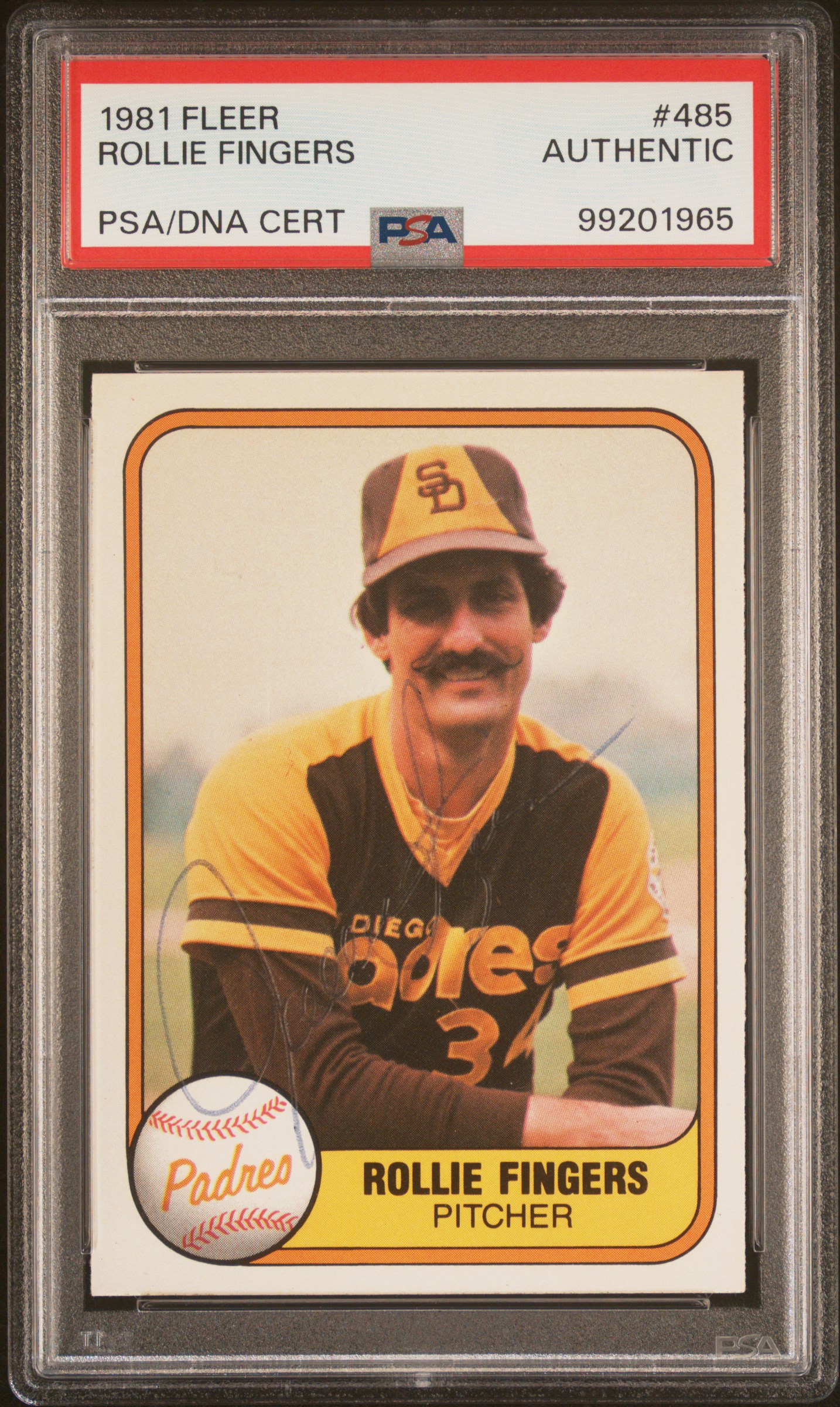 1981 Fleer Rollie Fingers #485 front