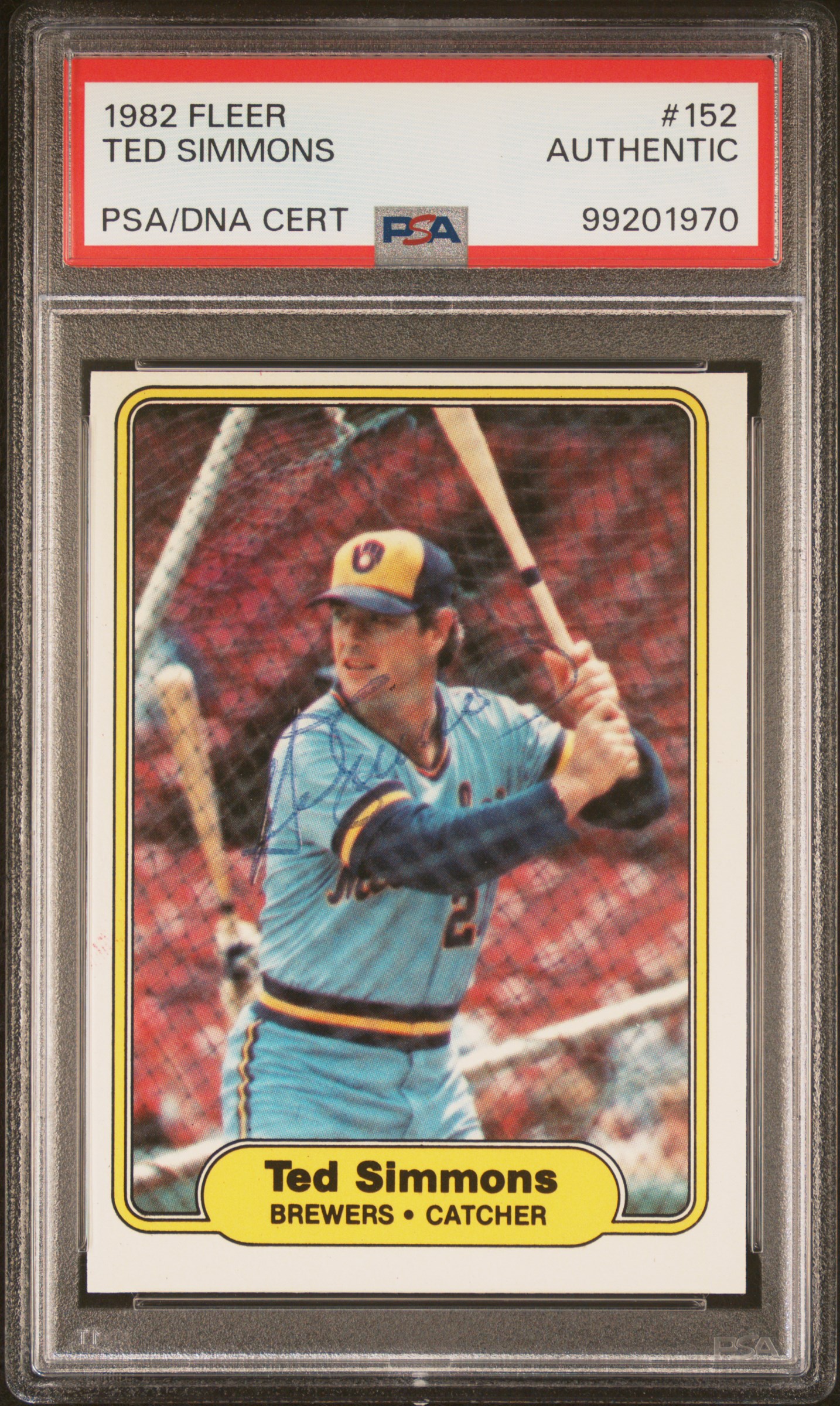 1982 Fleer Ted Simmons #152 front