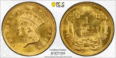 1885 G$1 MS63