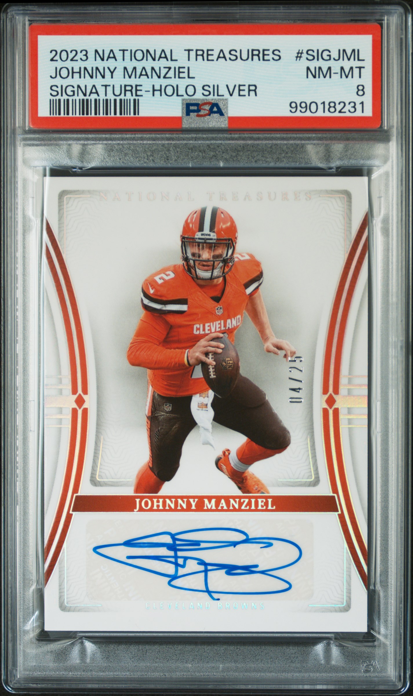 2023 JOHNNY MANZIEL PANINI NATIONAL TREASURES SIGNATURES