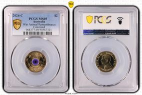 2024-C $2 War Animal Remembrance Colorized MS69