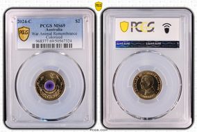 2024-C $2 War Animal Remembrance Colorized MS69