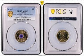 2024-C $2 War Animal Remembrance Colorized MS69