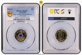 2024-C $2 War Animal Remembrance Colorized MS69