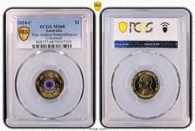 2024-C $2 War Animal Remembrance Colorized MS68