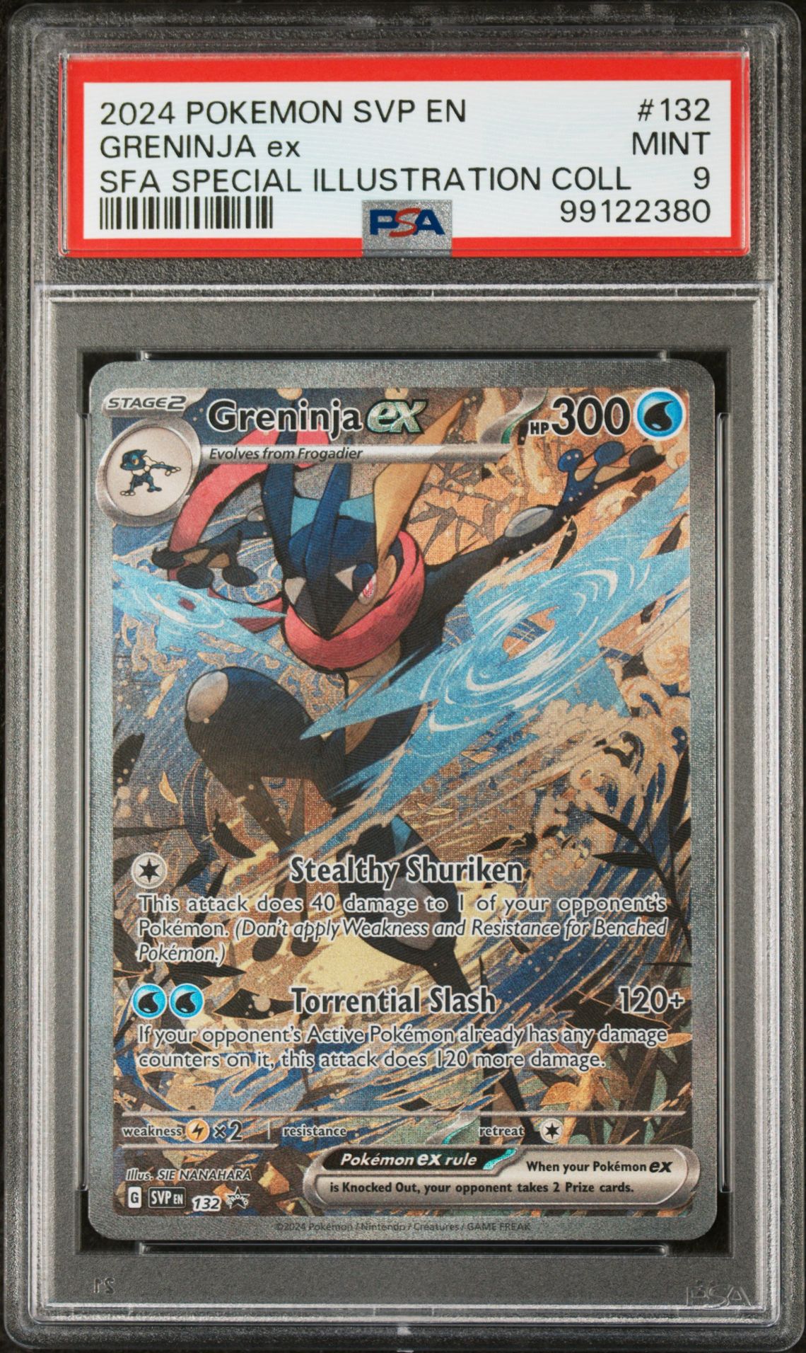 2024 Pokemon Svp En-Sv Black Star Promo Greninja Ex #132 (Sfa Special Illustration Coll) Mint 9 front