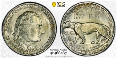 1927 50C Vermont MS64