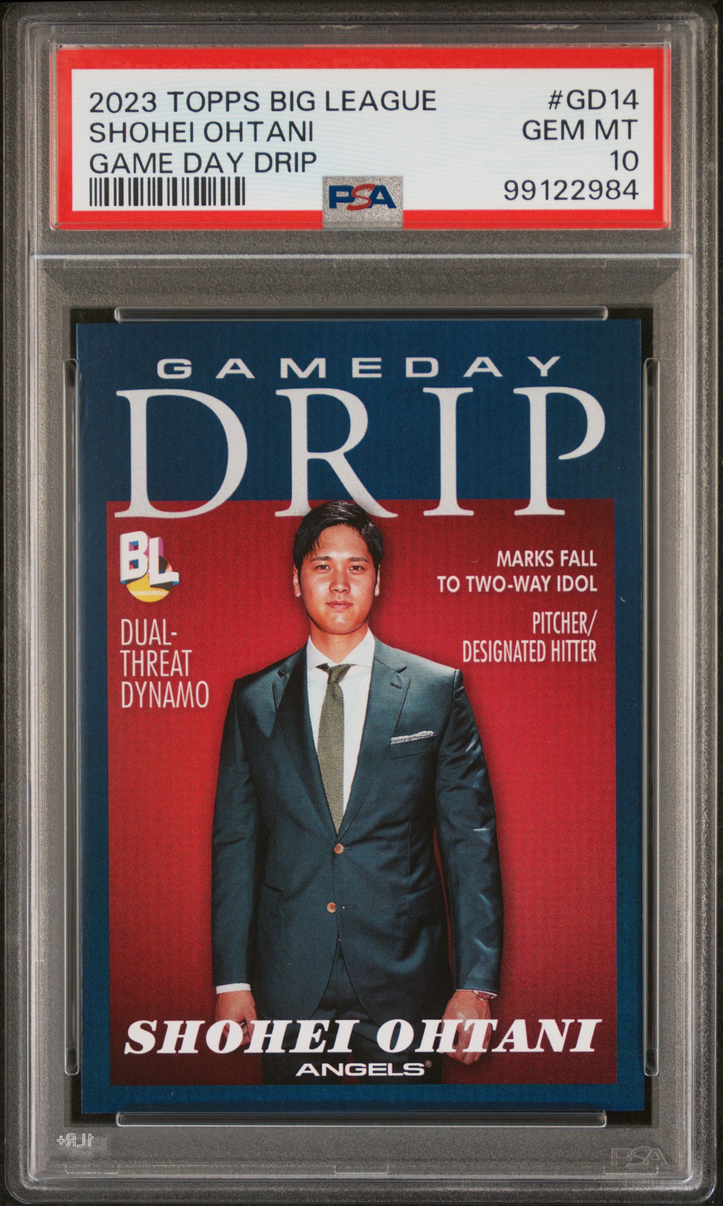 Shohei Ohtani 2023 Topps Big League Game Day Drip