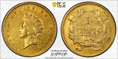 1854 G$1 Type 2 AU55