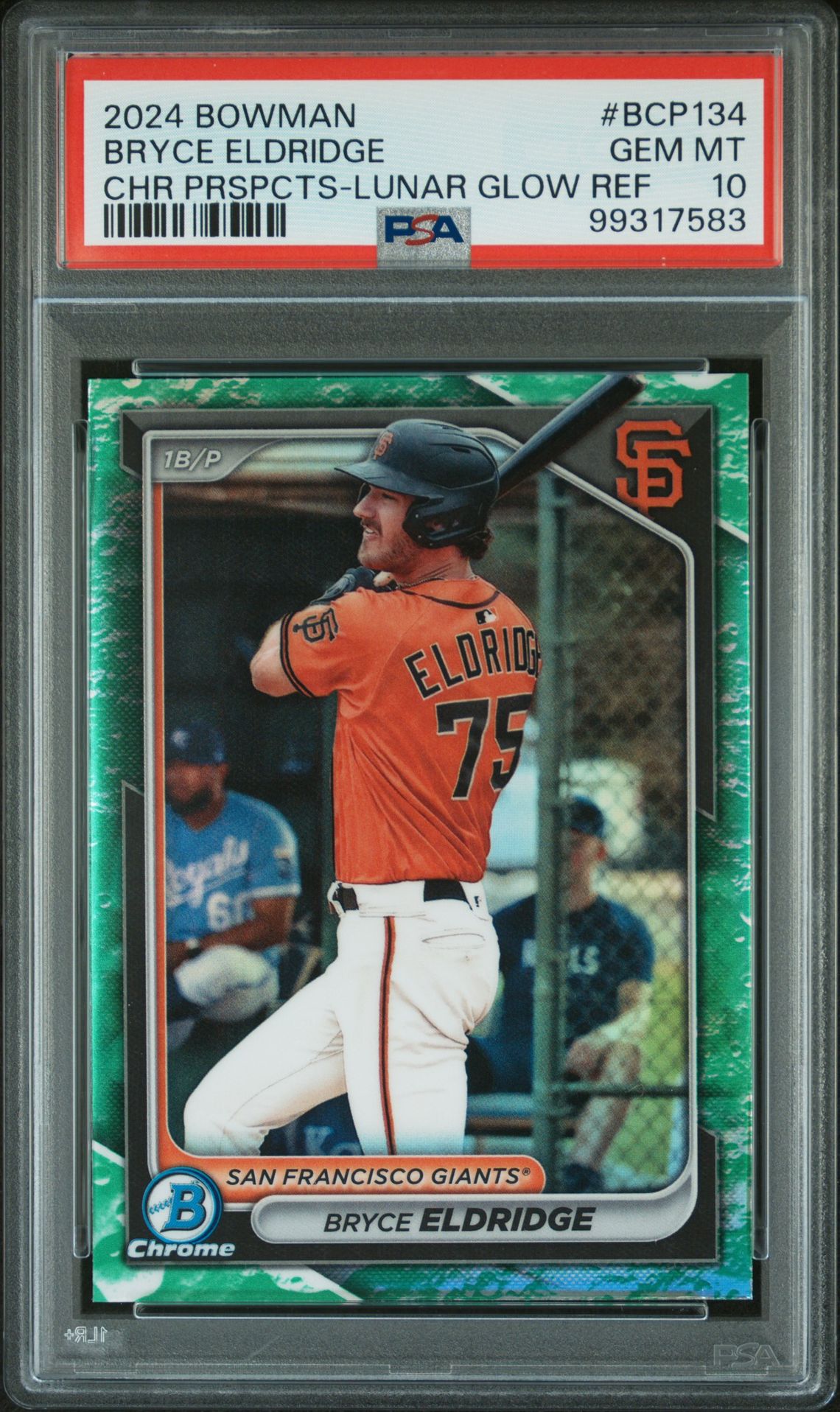 2024 Bowman Chrome BOWMAN CHROME PROSPECTS CHR PRSPCTS-LUNAR GLOW REF #BCP134 Bryce Eldridge front