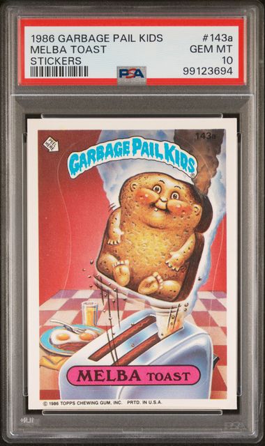 1986 Topps Garbage Pail Kids STICKERS #143A Melba Toast front