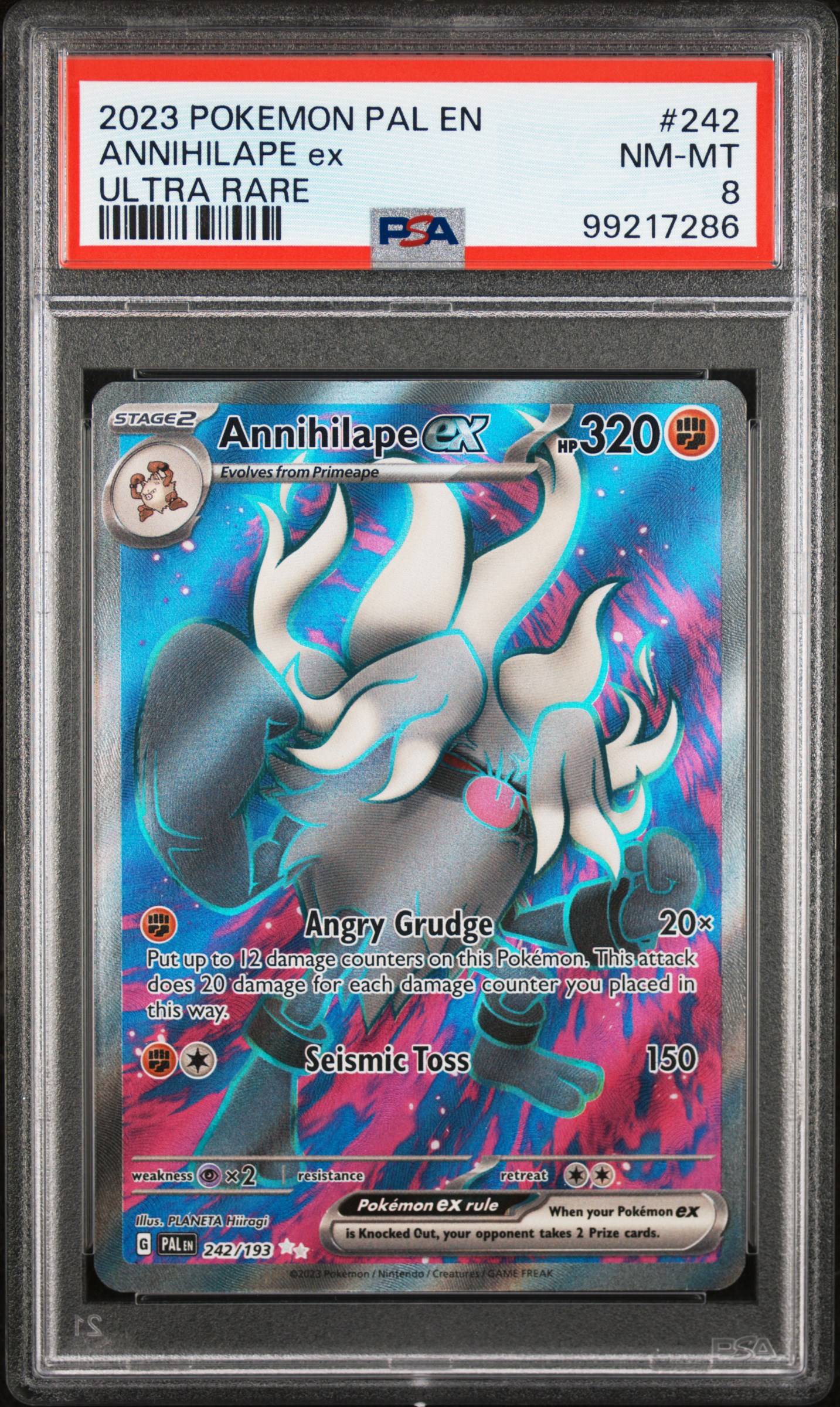 2023 Pokemon Pal En-Paldea Evolved Annihilape Ex #242 (Ultra Rare) Nm-Mt 8 front