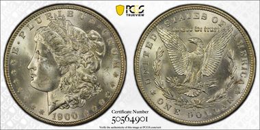 1900-O $1 VAM 15, Doubled Stars MS64