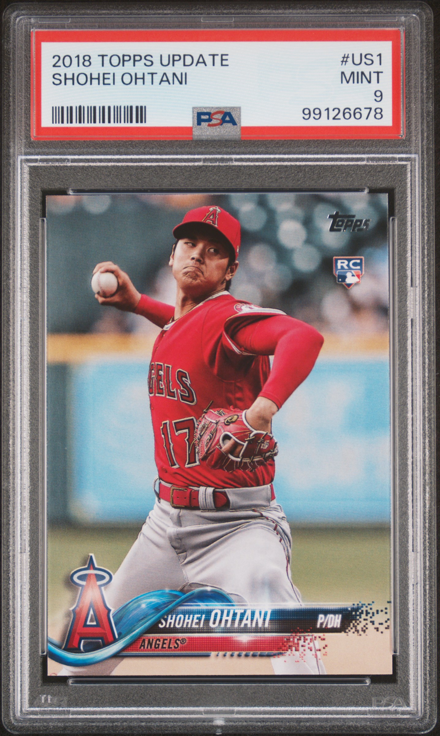 2018 Topps Update Shohei Ohtani #Us1 Mint 9 front