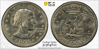 1979-P SBA$1 Wide Rim MS62