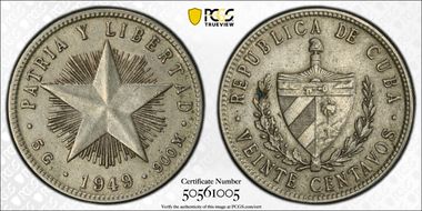 1949 20C KM-13.2  Ag AU55