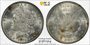 1878 7TF $1 Reverse of 1878 MS62