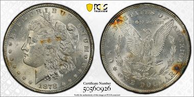 1878 7TF $1 Reverse of 1878 MS61