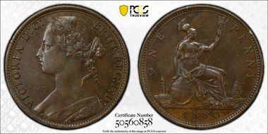 1880 1D S-3954 AU50BN