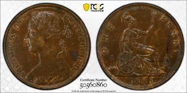 1885 1D S-3954 AU55BN