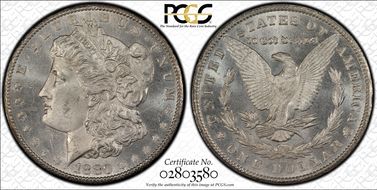 1880-CC $1 8/High 7 MS63