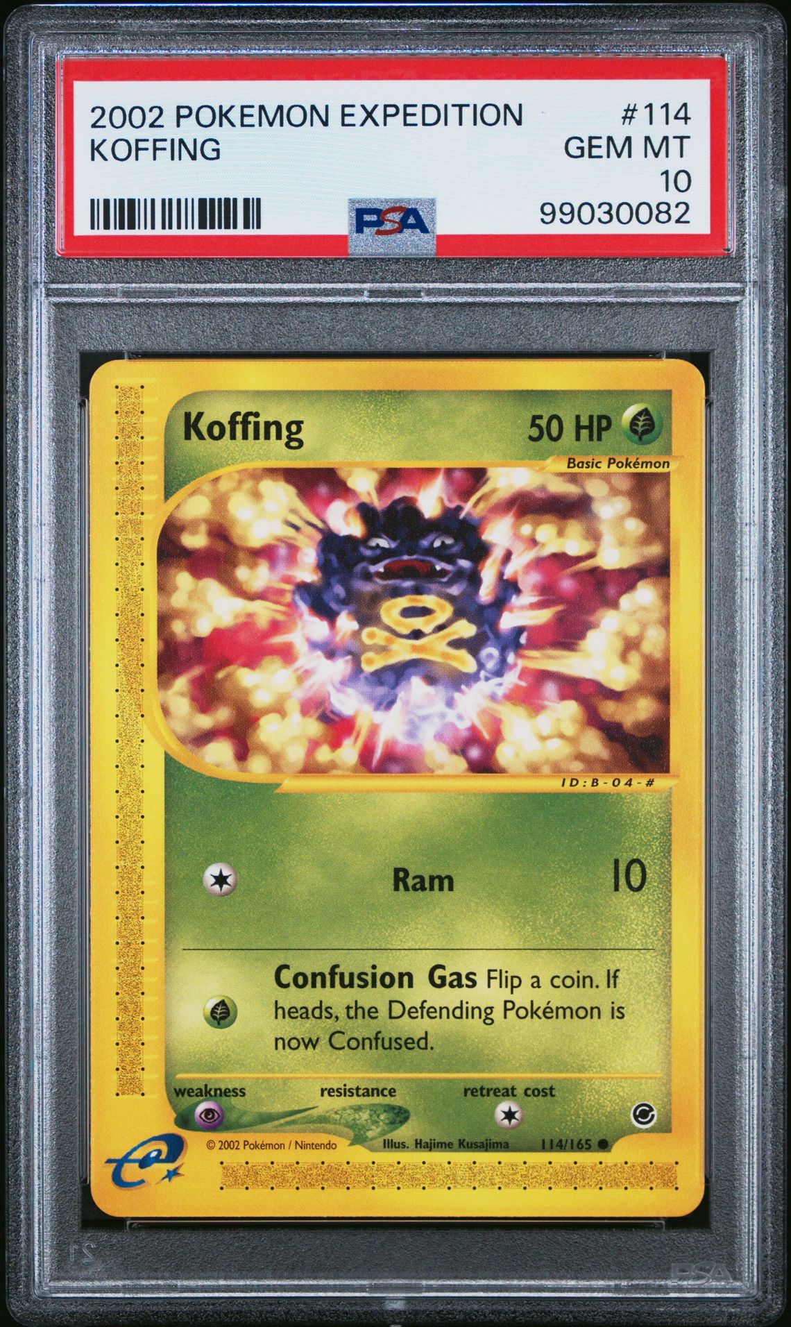 2002 Pokemon POKEMON EXPEDITION #114 Koffing front