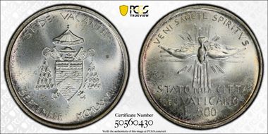 1978 500 L Sede Vacante 2nd MS67