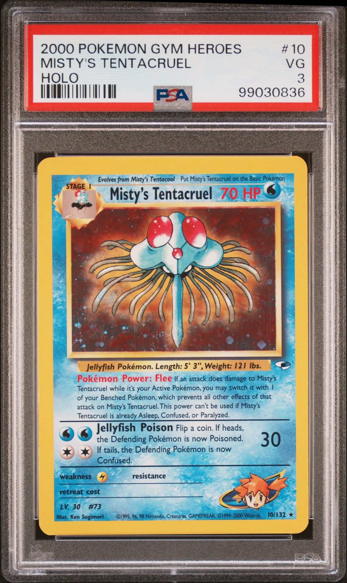 2000 Pokemon POKEMON GYM HEROES HOLO #10 Misty's Tentacruel front