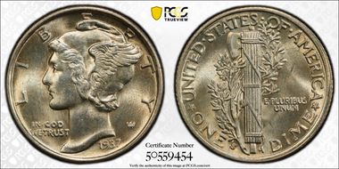 1937-S 10C DDO FS-101 MS65