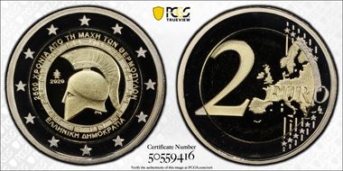 2020 € 2 Battle of Thermopylae PR69DCAM
