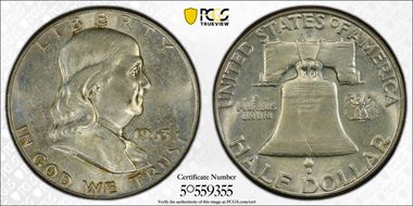 1963-D 50C AU58