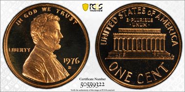 1976-S 1C PR68DCAM