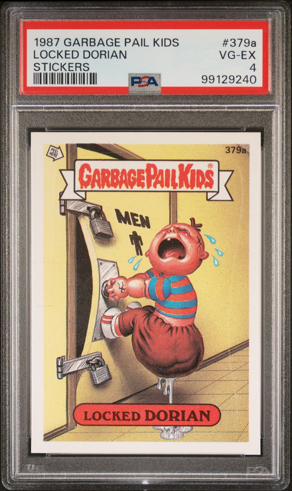 1987 Topps GARBAGE PAIL KIDS STICKERS #379A Locked Dorian front