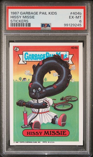 1987 Topps Garbage Pail Kids STICKERS #404B Hissy Missy Puzzle front