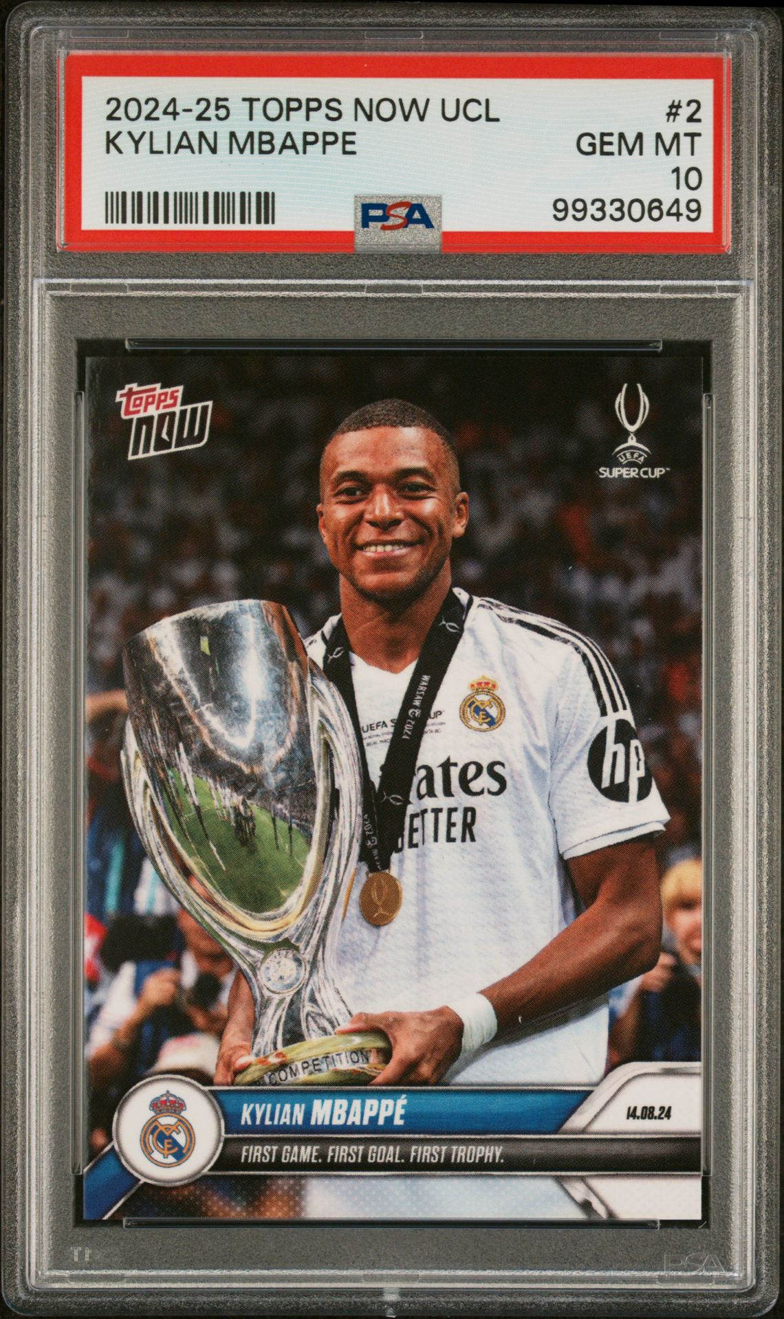 2024-25 Topps Now TOPPS NOW UEFA CHAMPIONS LEAGUE #2 Kylian Mbappe front