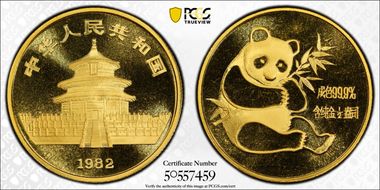 1982 1/2 oz Panda Gold PAN-3A MS69