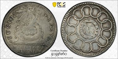 '1787' Fugio 1C New Haven Restrike Newman 104-FF, Silver N1