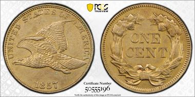 1857 1C Flying Eagle N1