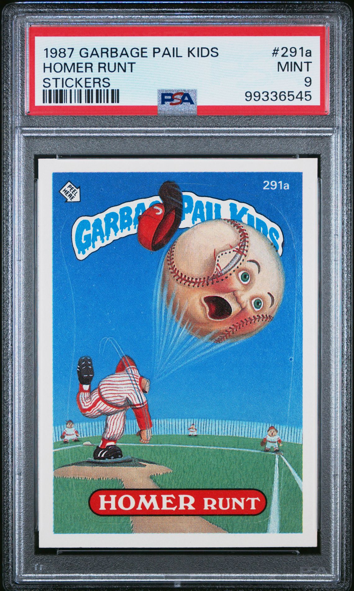 1987 Topps GARBAGE PAIL KIDS STICKERS #291A Homer Runt front