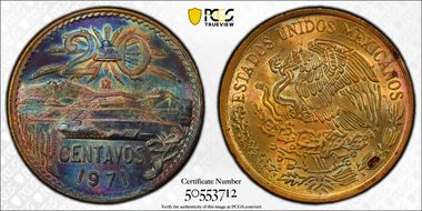 1971-Mo 20C KM-441 MS63BN