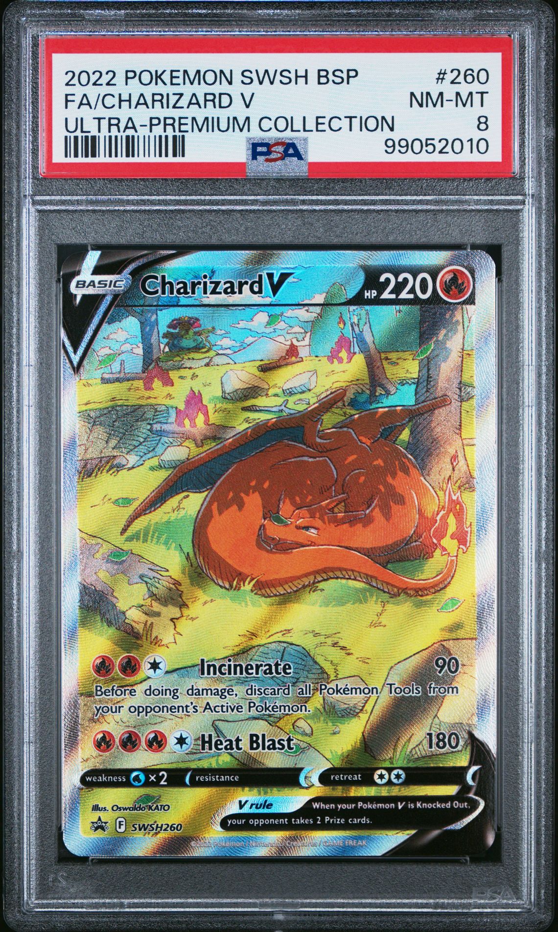 2022 Pokemon Swsh Black Star Promo Fa/Charizard V #260 (Ultra-Premium Collection) Nm-Mt 8 front