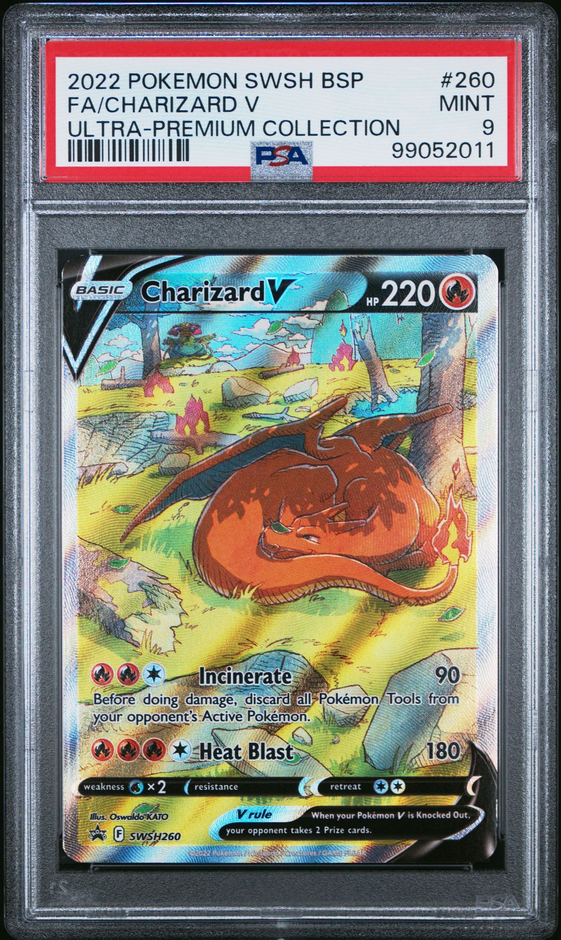 2022 Pokemon Swsh Black Star Promo Fa/Charizard V #260 (Ultra-Premium Collection) Mint 9 front