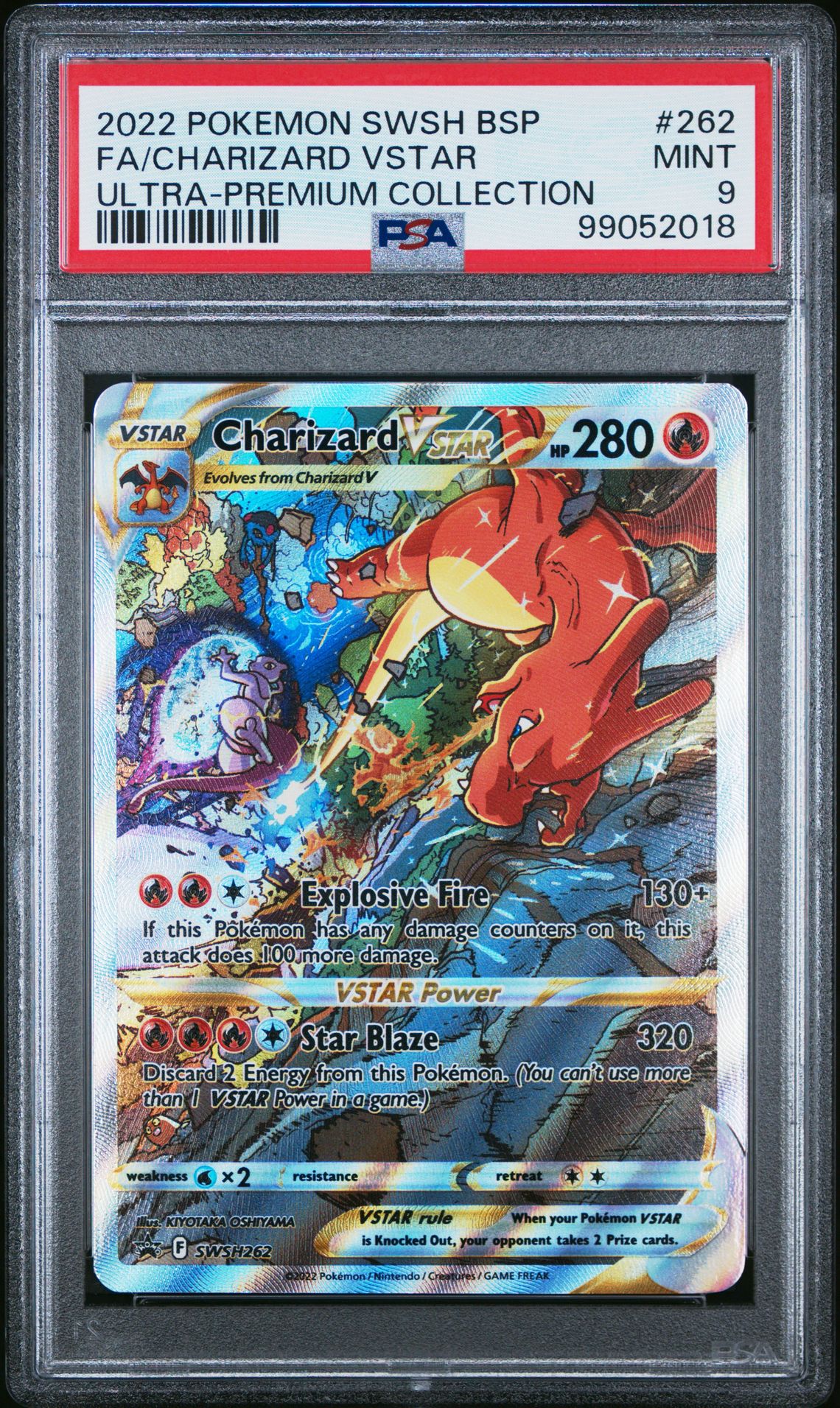 2022 Pokemon Swsh Black Star Promo Fa/Charizard Vstar #262 (Ultra-Premium Collection) Mint 9 front