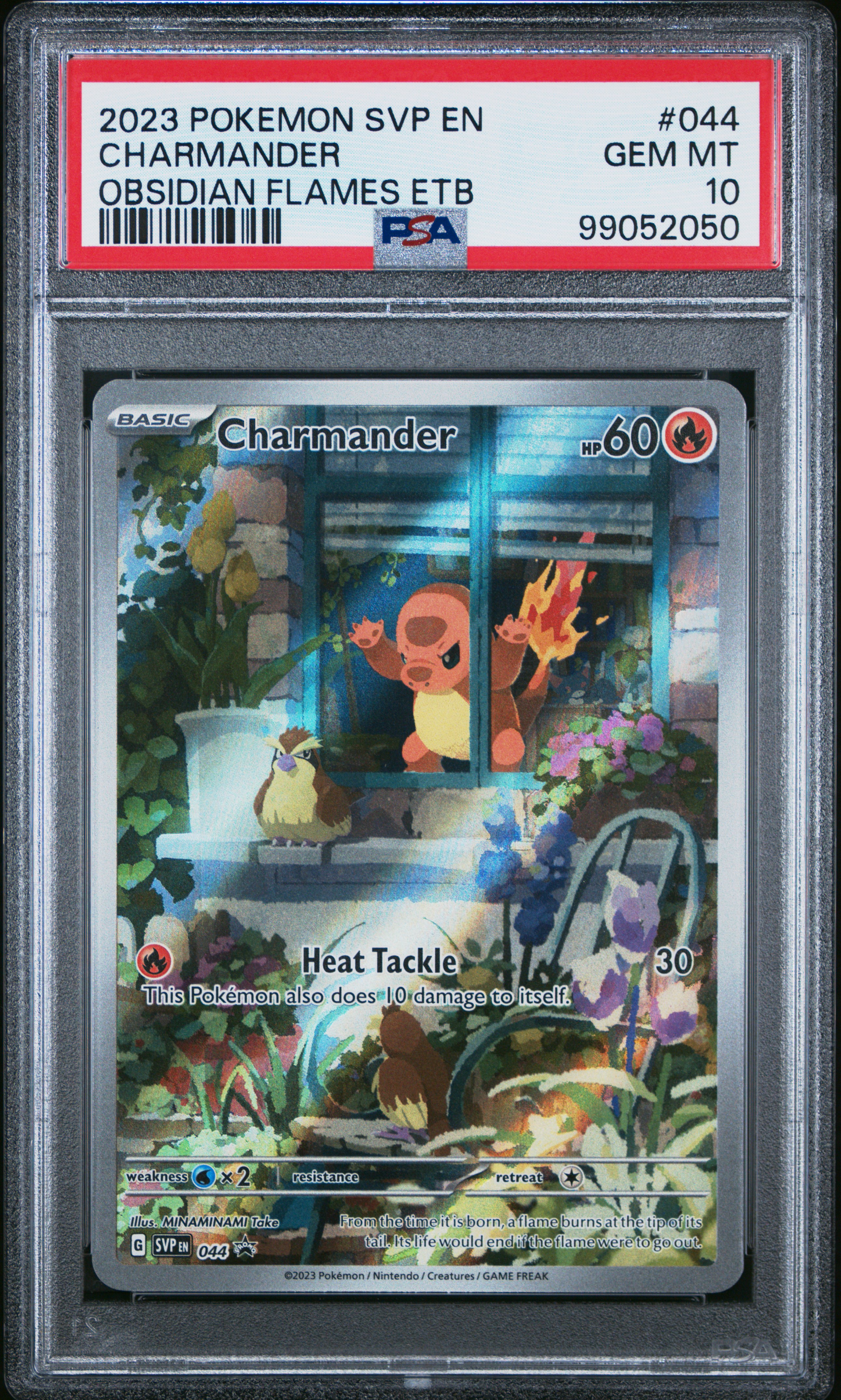 2023 Pokemon Svp En-Sv Black Star Promo Charmander #044 (Obsidian Flames Etb) Gem Mt 10 front