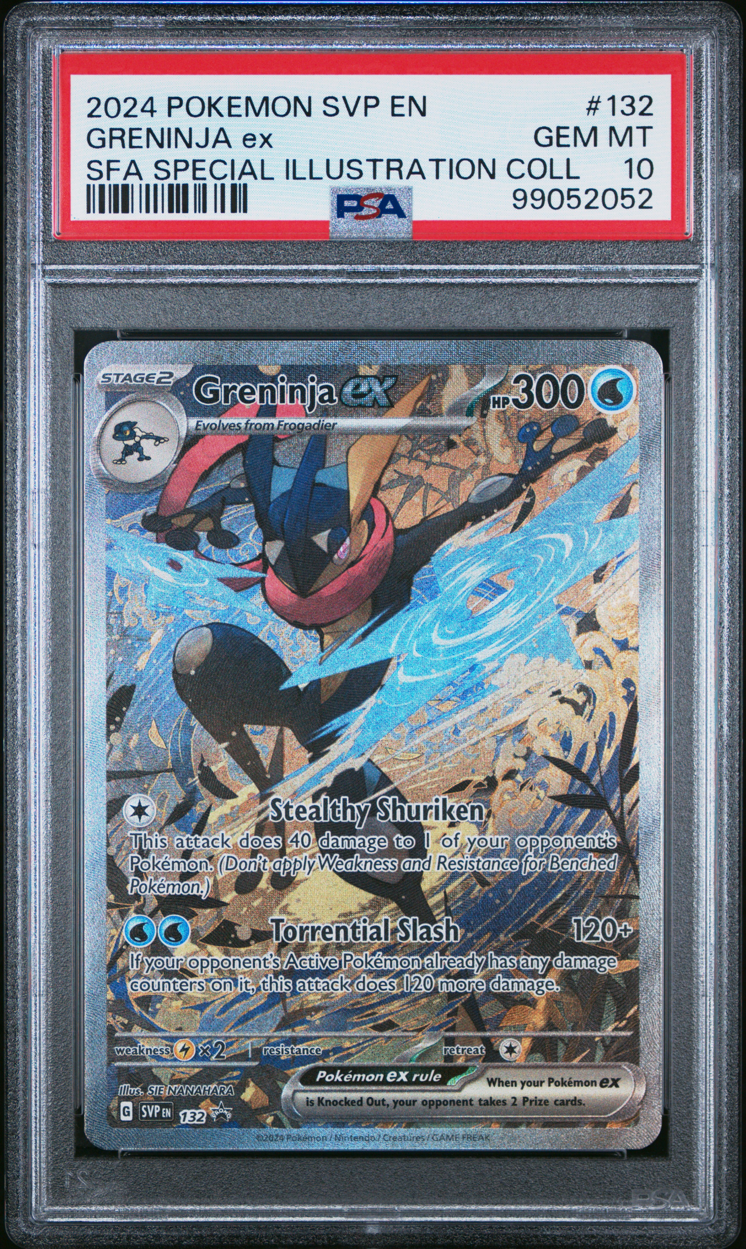 2024 Pokemon Svp En-Sv Black Star Promo Greninja Ex #132 (Sfa Special Illustration Coll) Gem Mt 10 front
