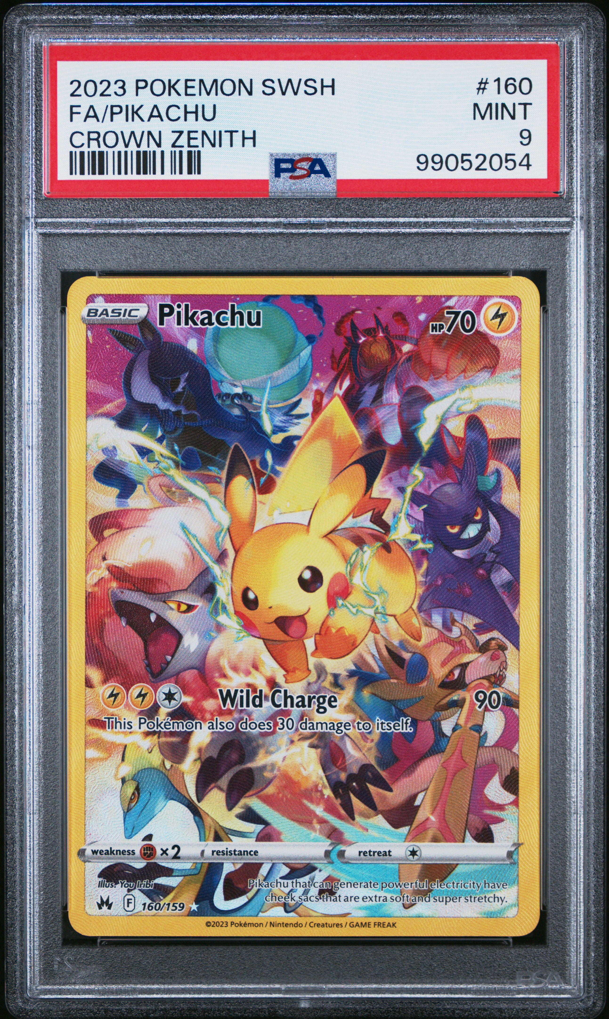 2023 Pokemon Sword And Shield Crown Zenith Fa/Pikachu #160 (Crown Zenith) Mint 9 front
