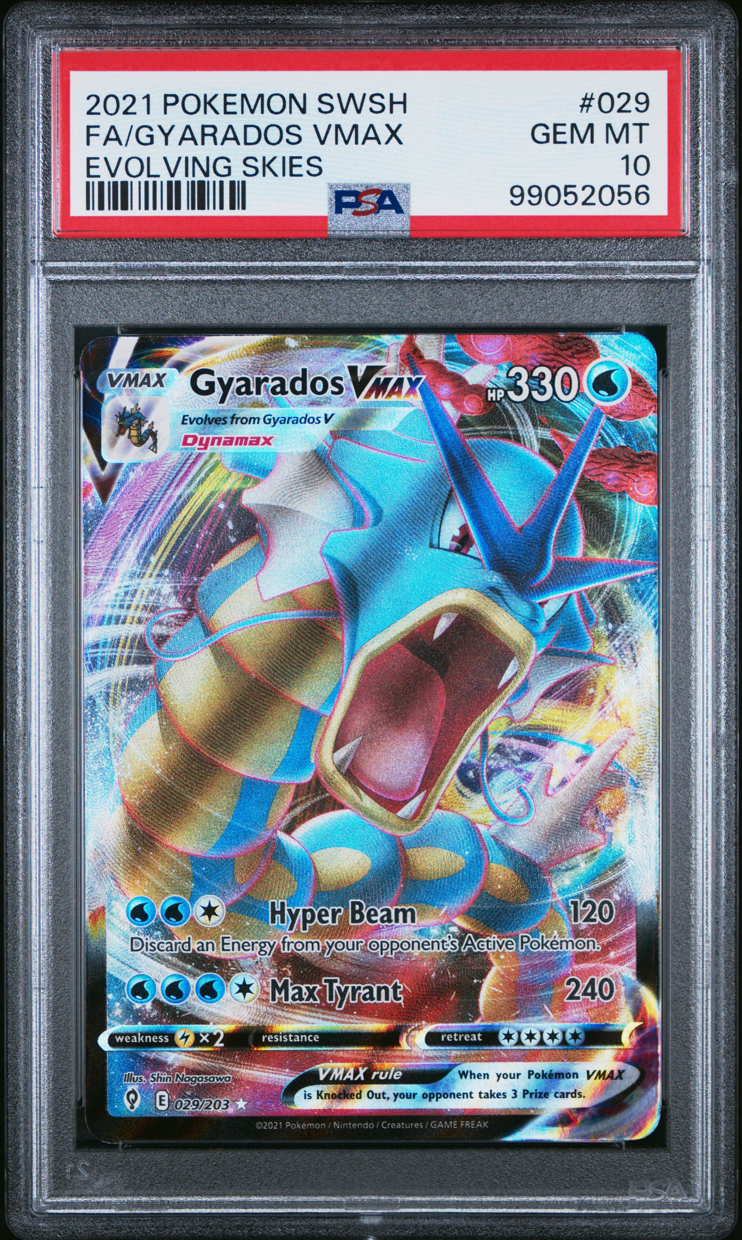 2021 Pokemon Sword & Shield Evolving Skies Fa/Gyarados Vmax #029 (Evolving Skies) Gem Mt 10 front